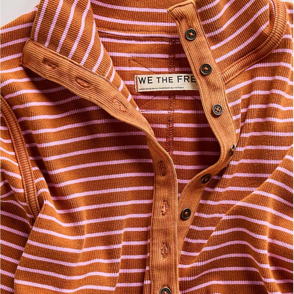 Free People We The Free Lake Stripe Henley - Picture 3 of 13